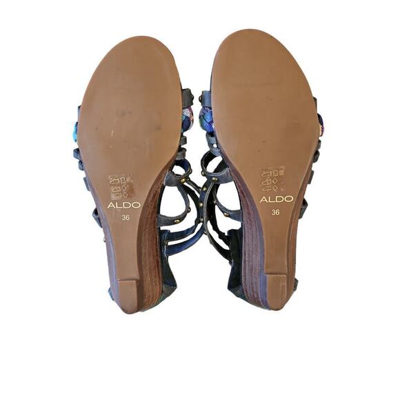 Aldo Women's Black Gladiator Sandals Sz 6 (36) - Picture 10 of 10
